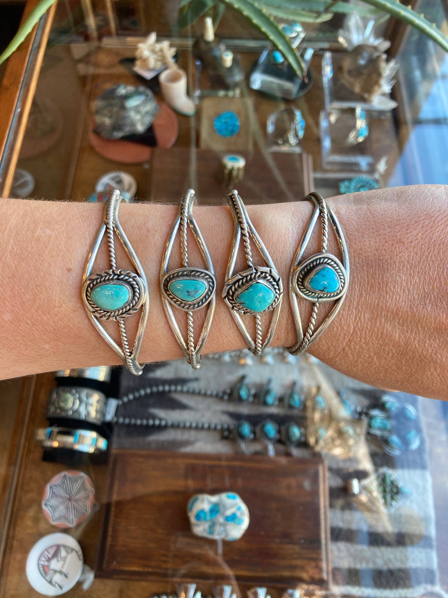 Turquoise Navajo Signed Bracelet