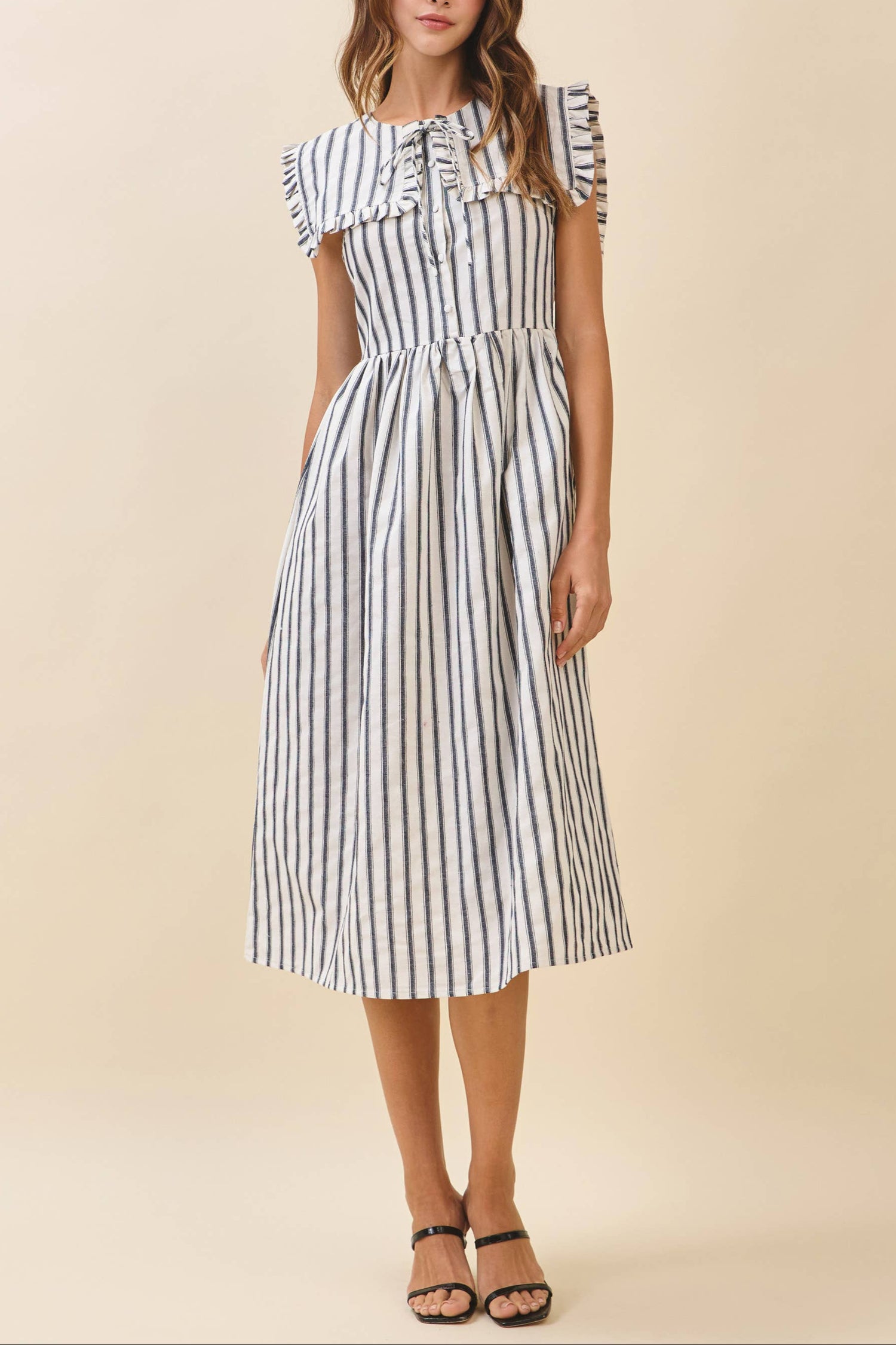Suzy Square Collar Midi Dress