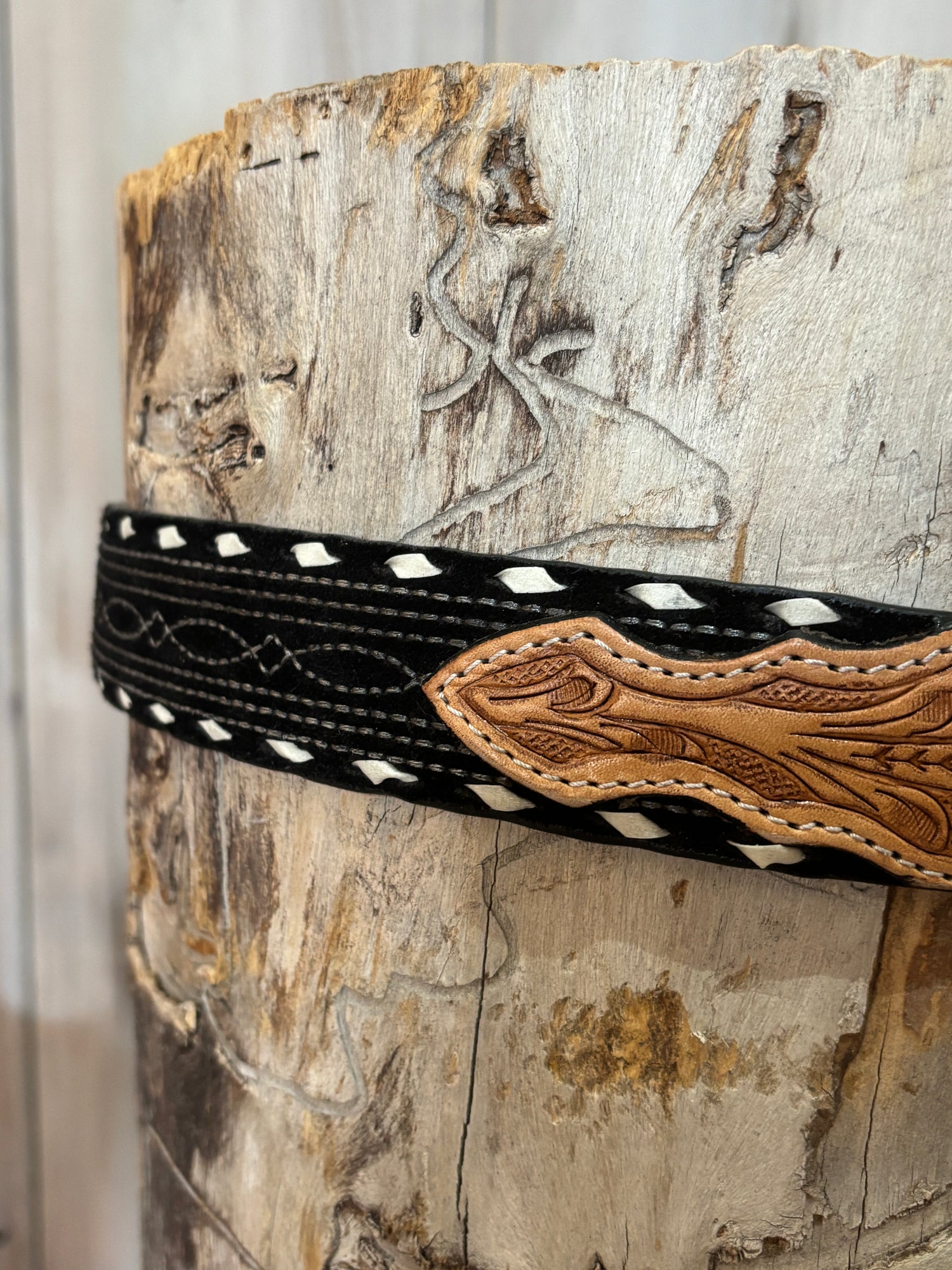 Stetson Hand Stitched Leather Belt