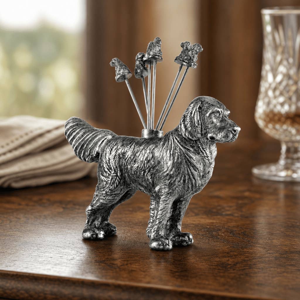 Pewter Retriever Cheese Picks