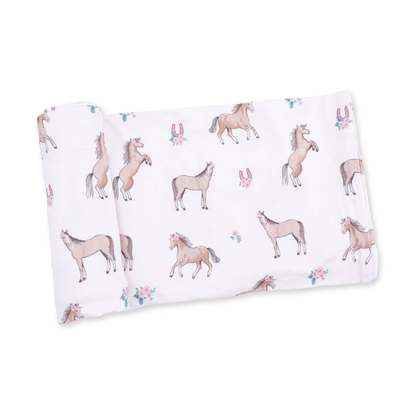I Love Horses Swaddle Blanket