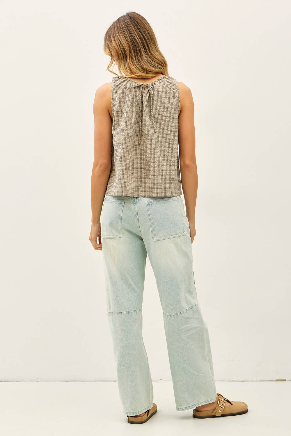 Rue Womens Sleeveless Blouse