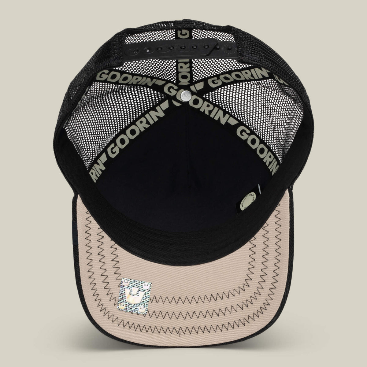 Goorin Bros Denim Raging cream underbrim beneath the brim for a quiet contrast Kamas Utah