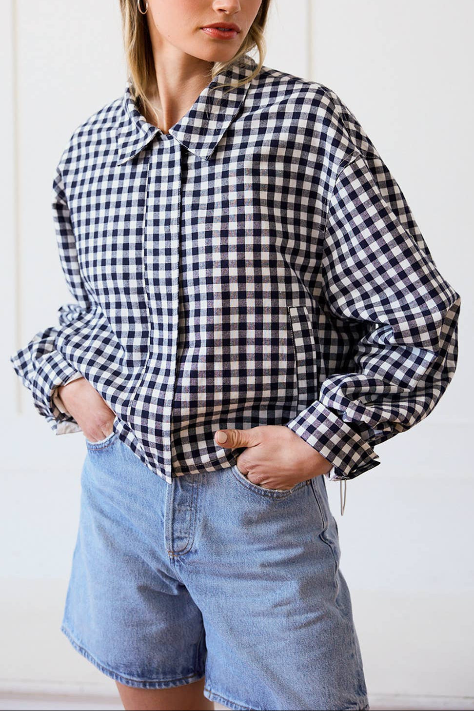 Chloe Gingham Zip Jacket