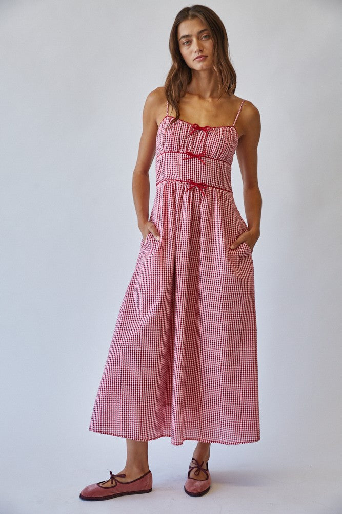 Lydia Bow Gingham Dress