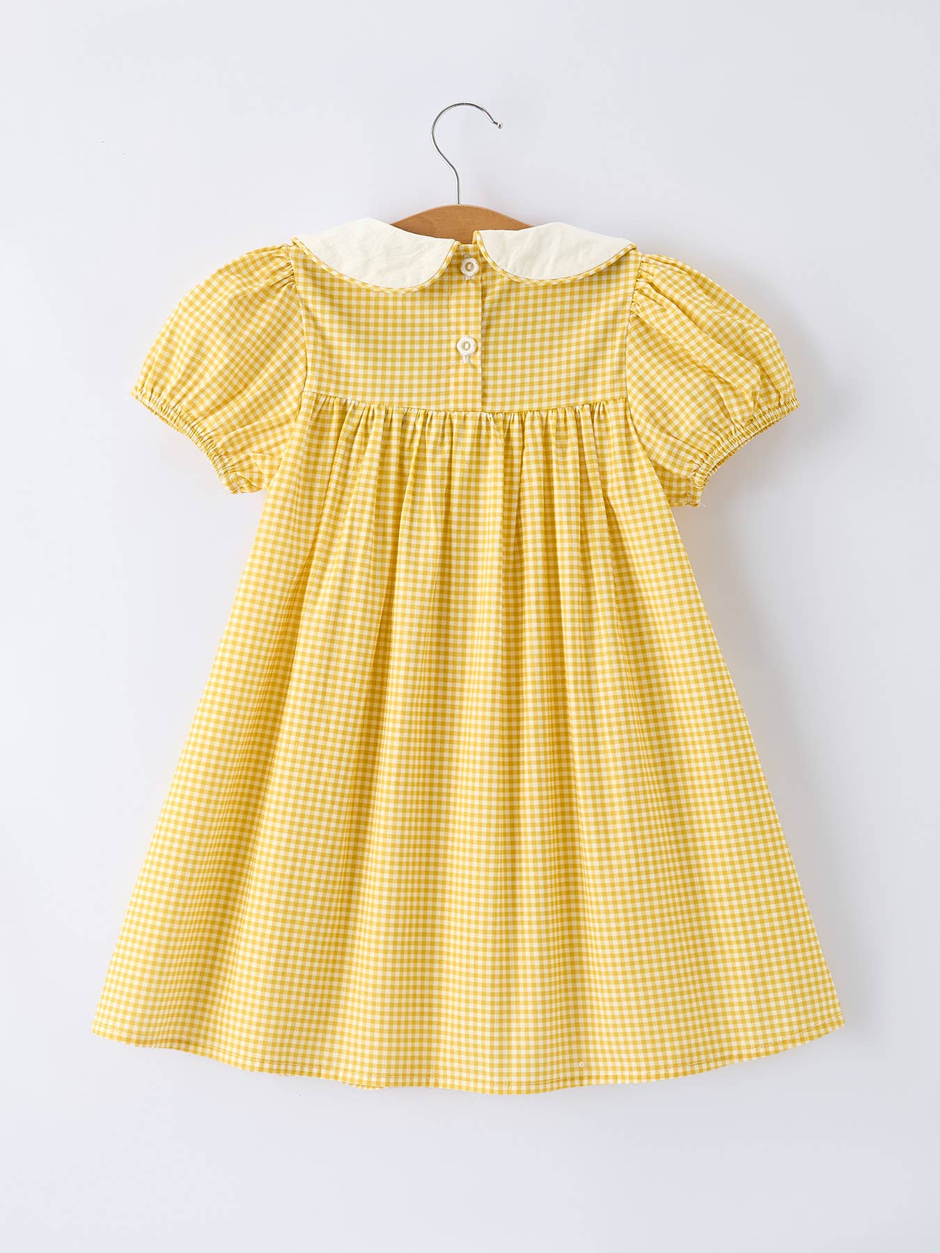 Yellow Goose Plaid Girls Dress