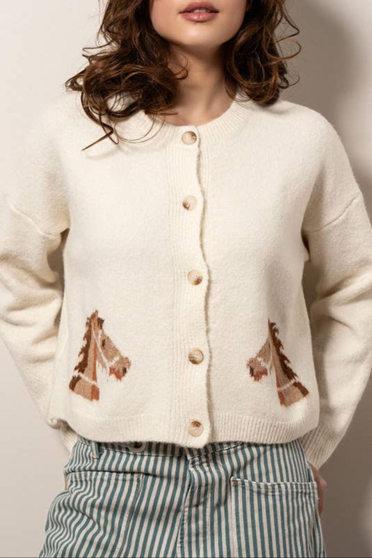 Cody Western Horse Cardigan
