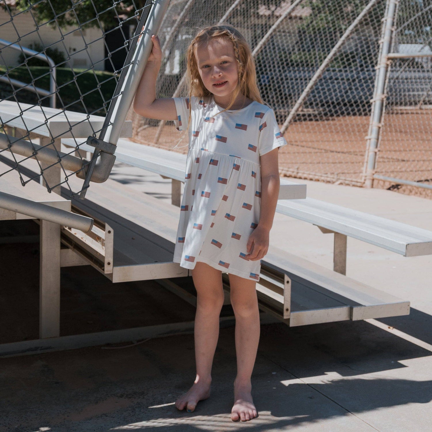 Bamboo T Shirt Dress Americana Ribbed