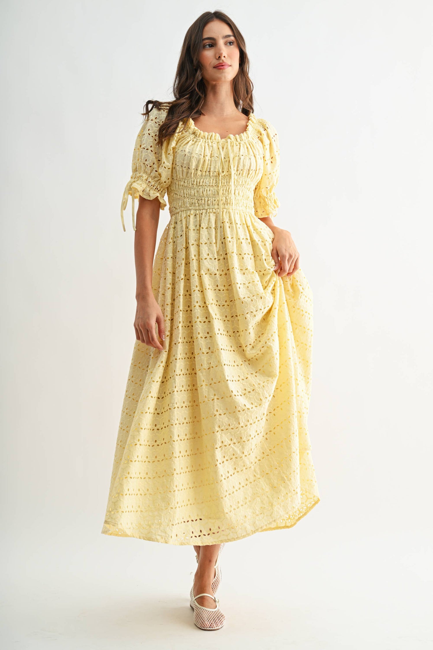 Sunny Eyelet Maxi Dress