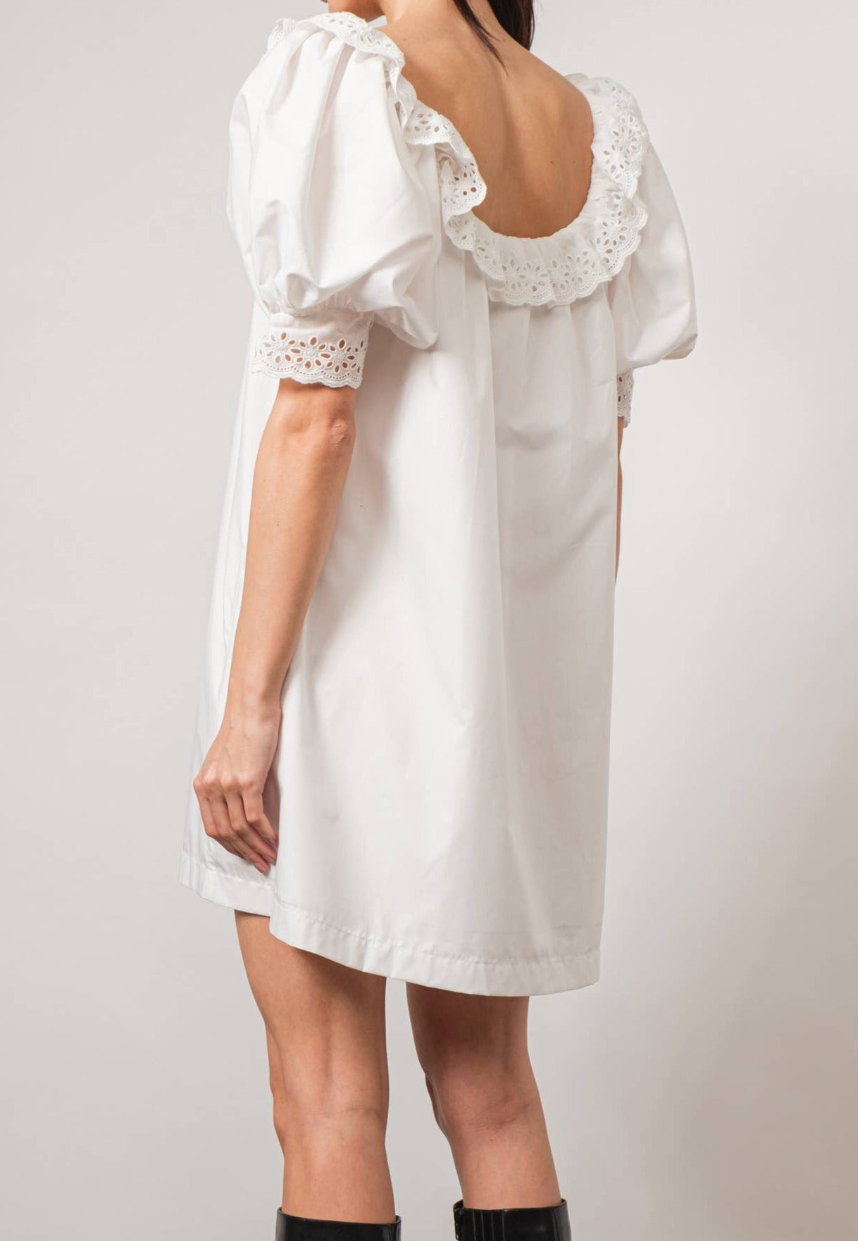 Darcy Lace-Trimmed Mini Shift Dress