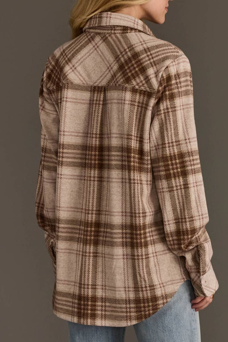 Rosie Womens Plaid Button Up Shirt