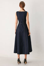 Flying Tomato Denim Midi Dress cotton and polyester denim for everyday ranch wear