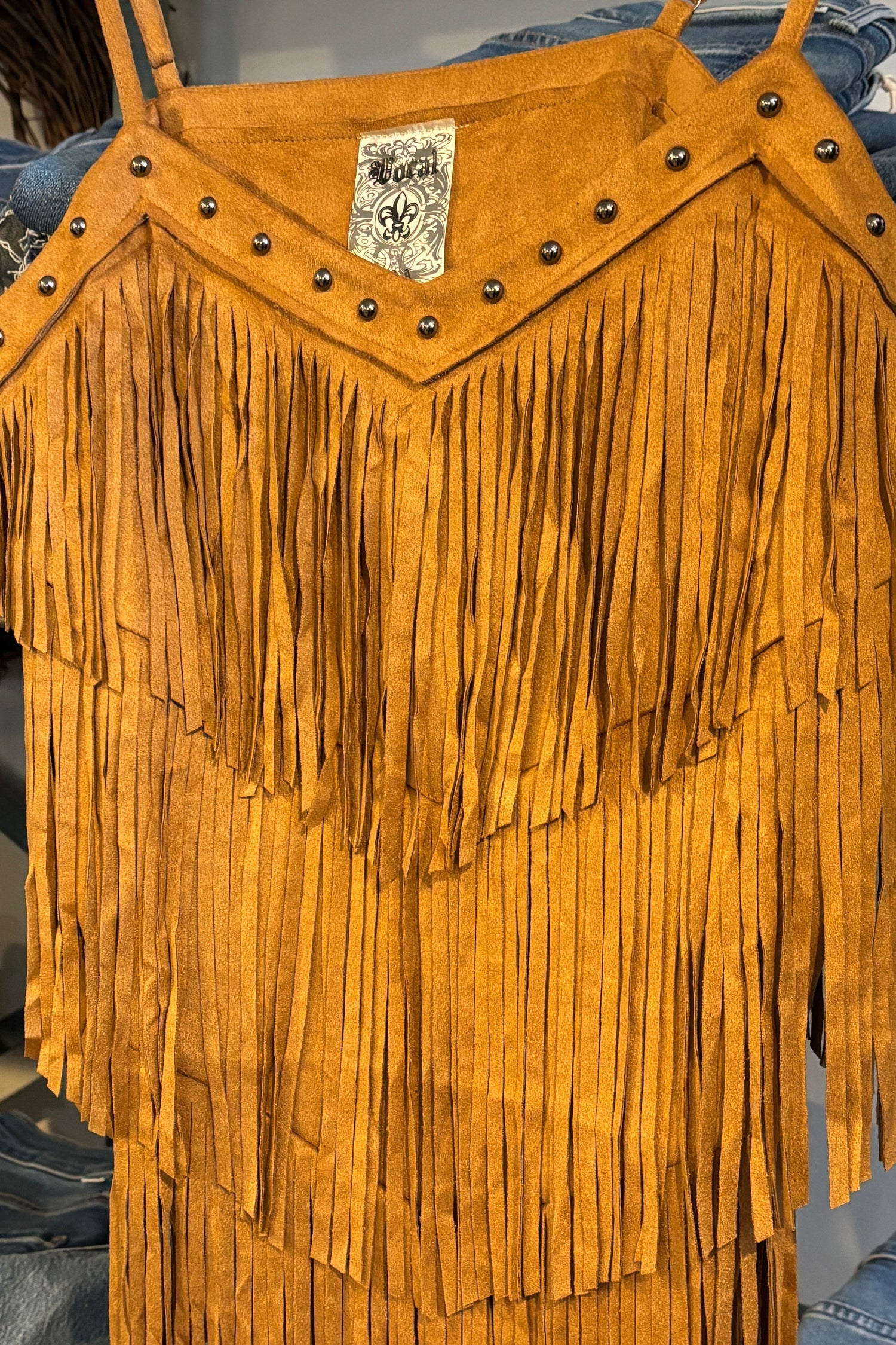 Sadie Suede Fringe Cami Top