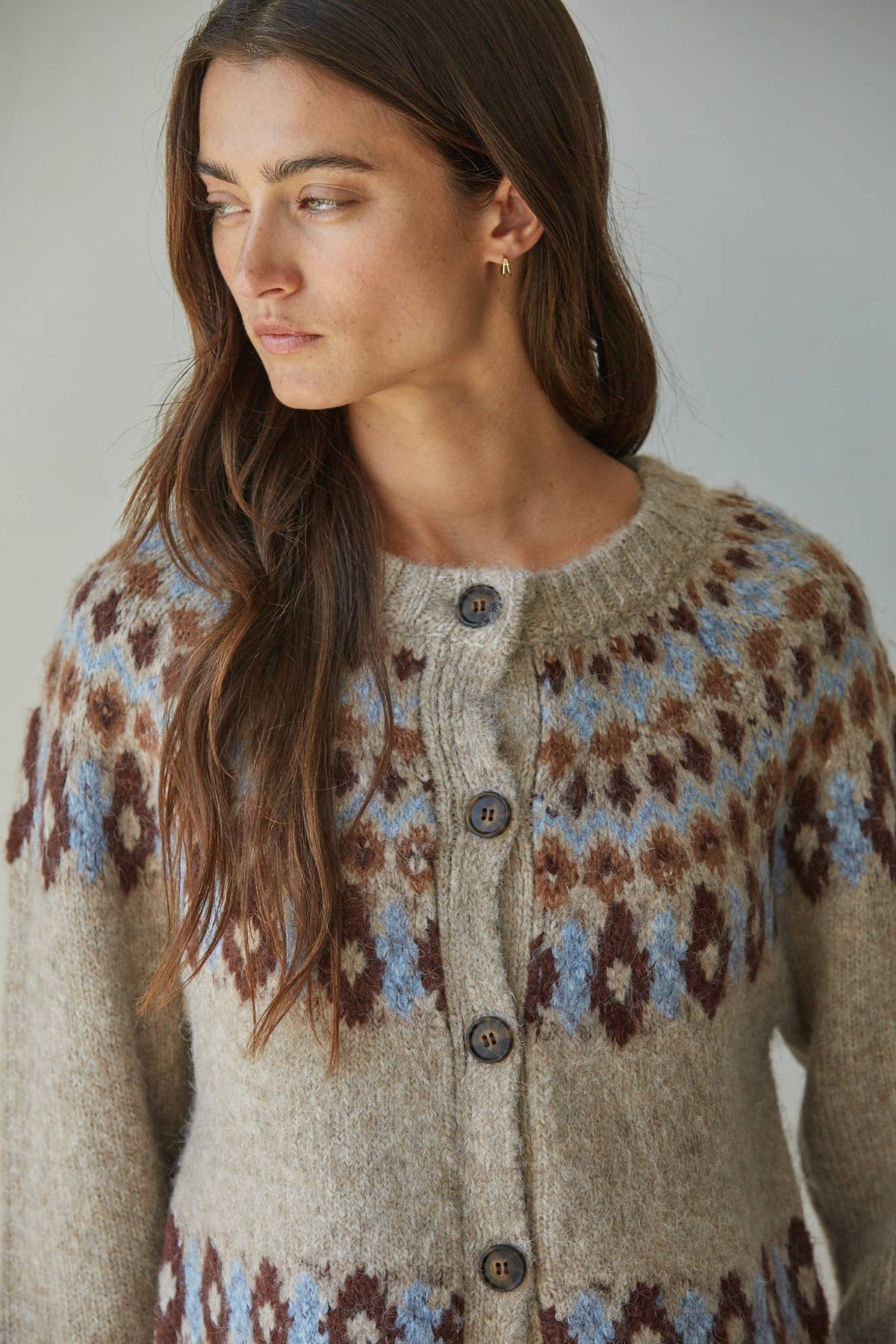 Grace Fair Isle Long Sleeve Cardigan