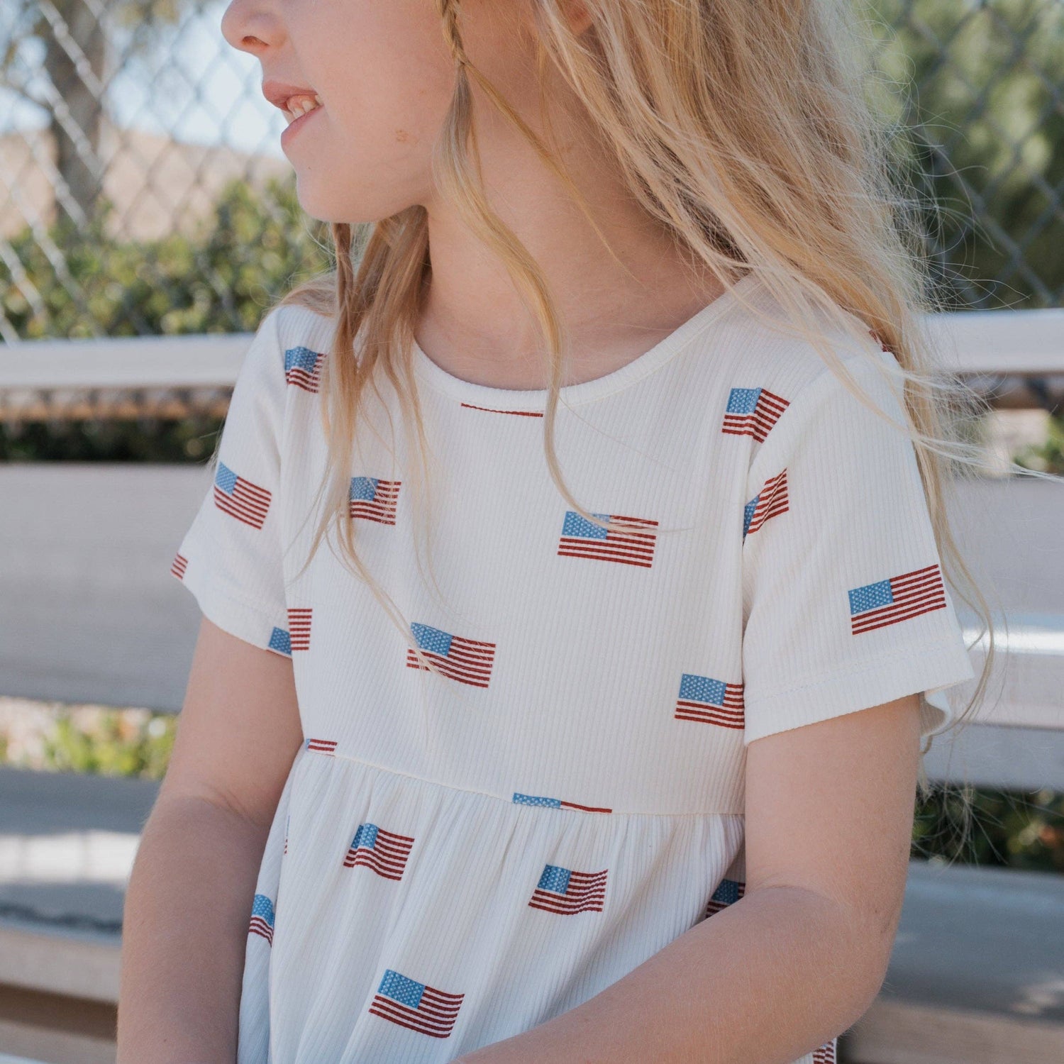 Bamboo T Shirt Dress Americana Ribbed