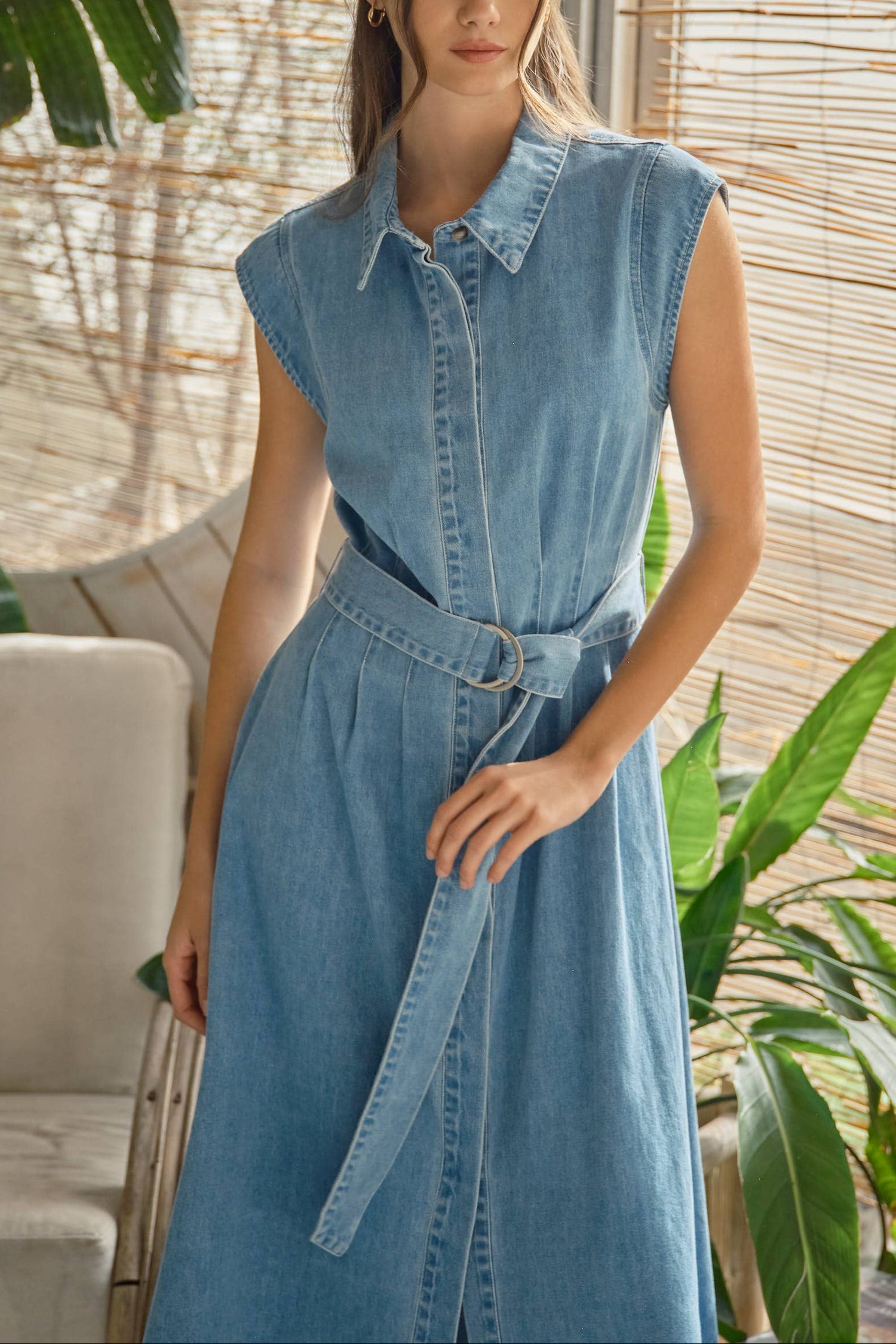 Meadow Denim Midi Dress