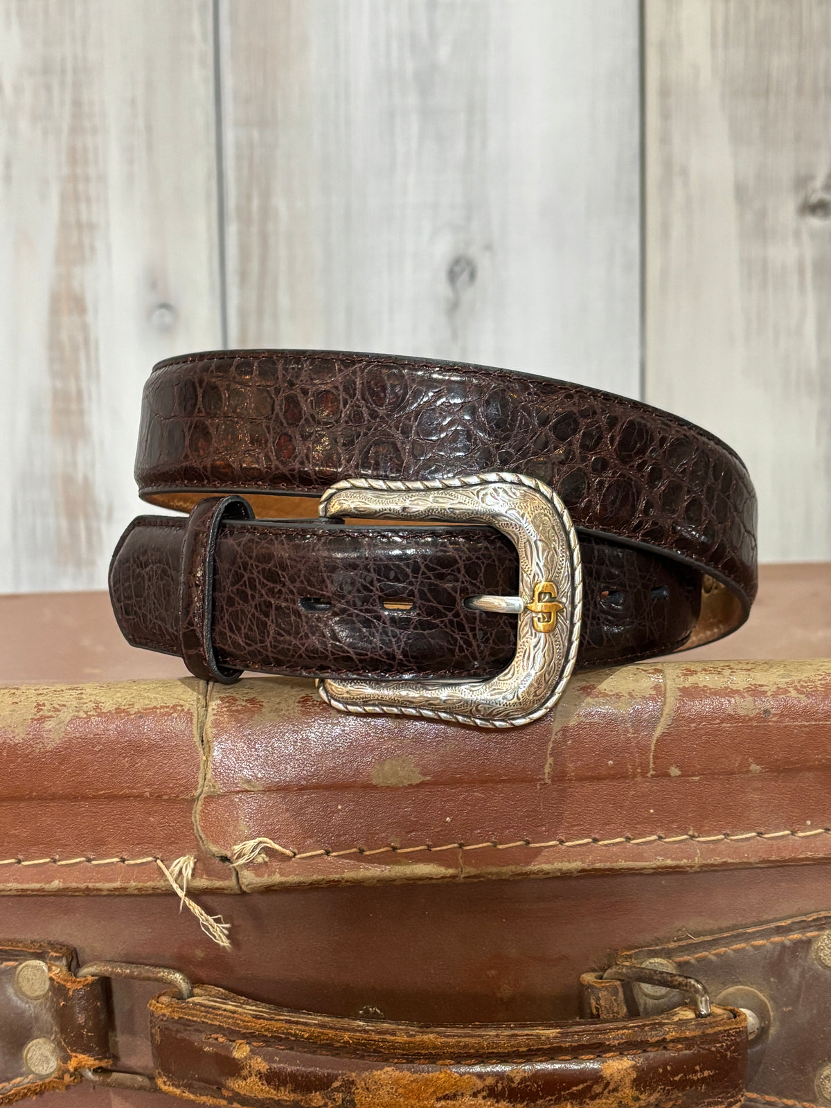 Stetson Caiman Cognac Belt an 1.5 belt at boltranchstore.com 9900500 mens unisex exotic western style fashion belt free shipping gift fathers day