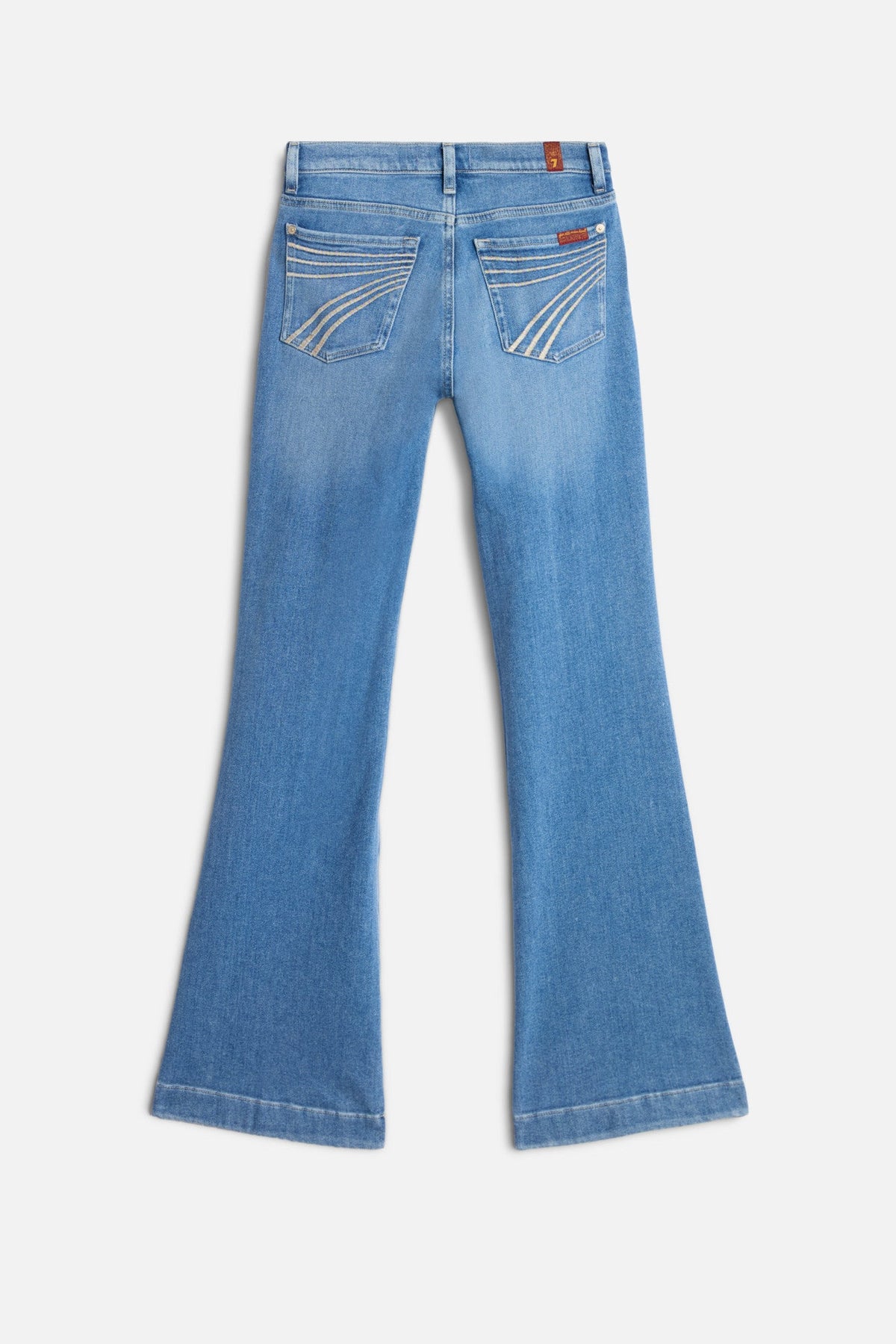 7 For All Mankind Dojo in Slim Illusion Bluehaven light wash sculpting stretch denim wide leg jean womens western boutique Utah SKU 7U300G983NY