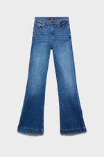 7 For All Mankind DOJO in Slim Illusion Moonwater flare jeans styled for rodeo nights and casual days in Utah womens western boutique