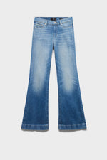 7 For All Mankind Tailorless Dojo in Comfort Blue Haze easy wide leg jean for summer rodeos and casual days in town Utah