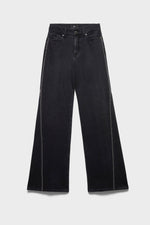 7 For All Mankind Lotta in Denim Nocturne black wash denim with comfort stretch cotton womens western boutique Utah SKU 7UG20C313S8