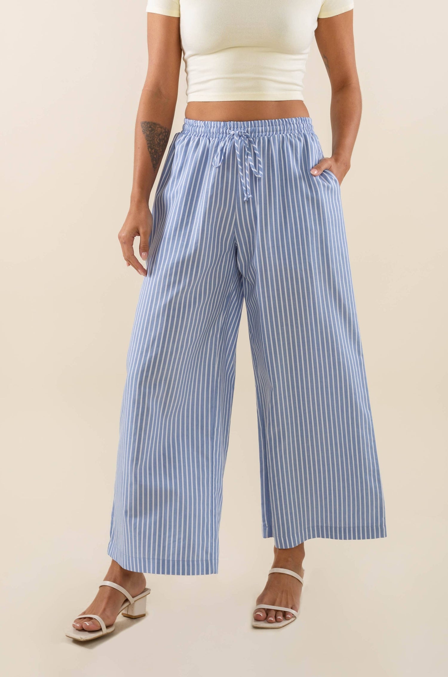 Savannah Striped Culotte Pant