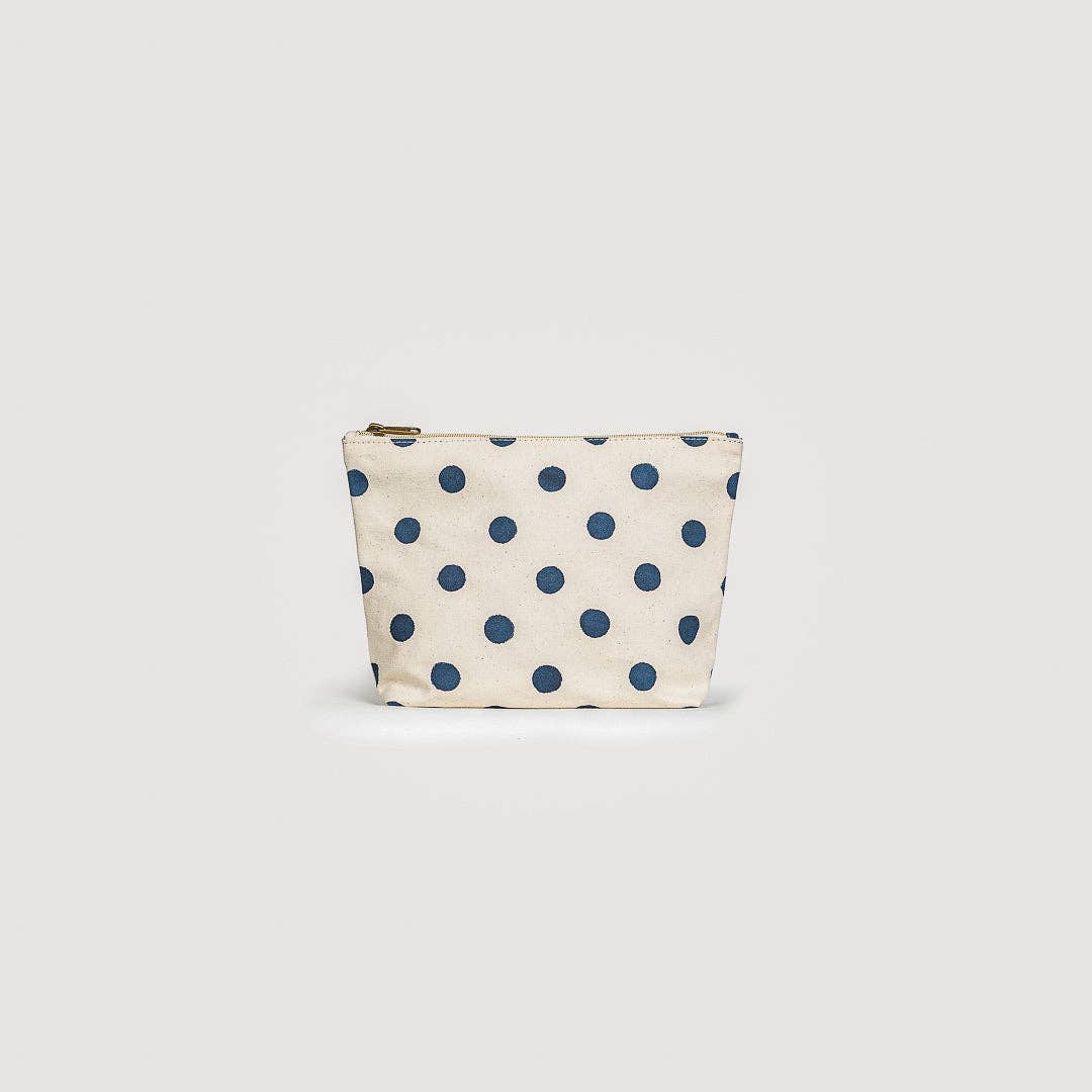 Waterproof Indigo Dot Pouch