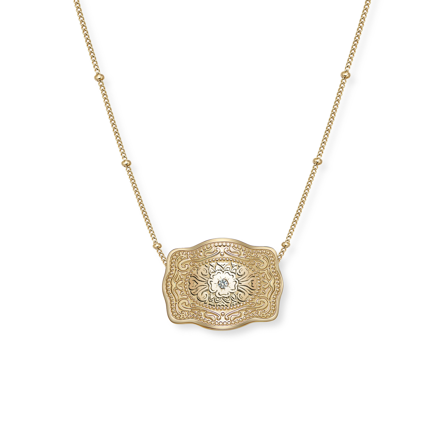 Mini Belt Buckle Necklace (Amelia Rose)