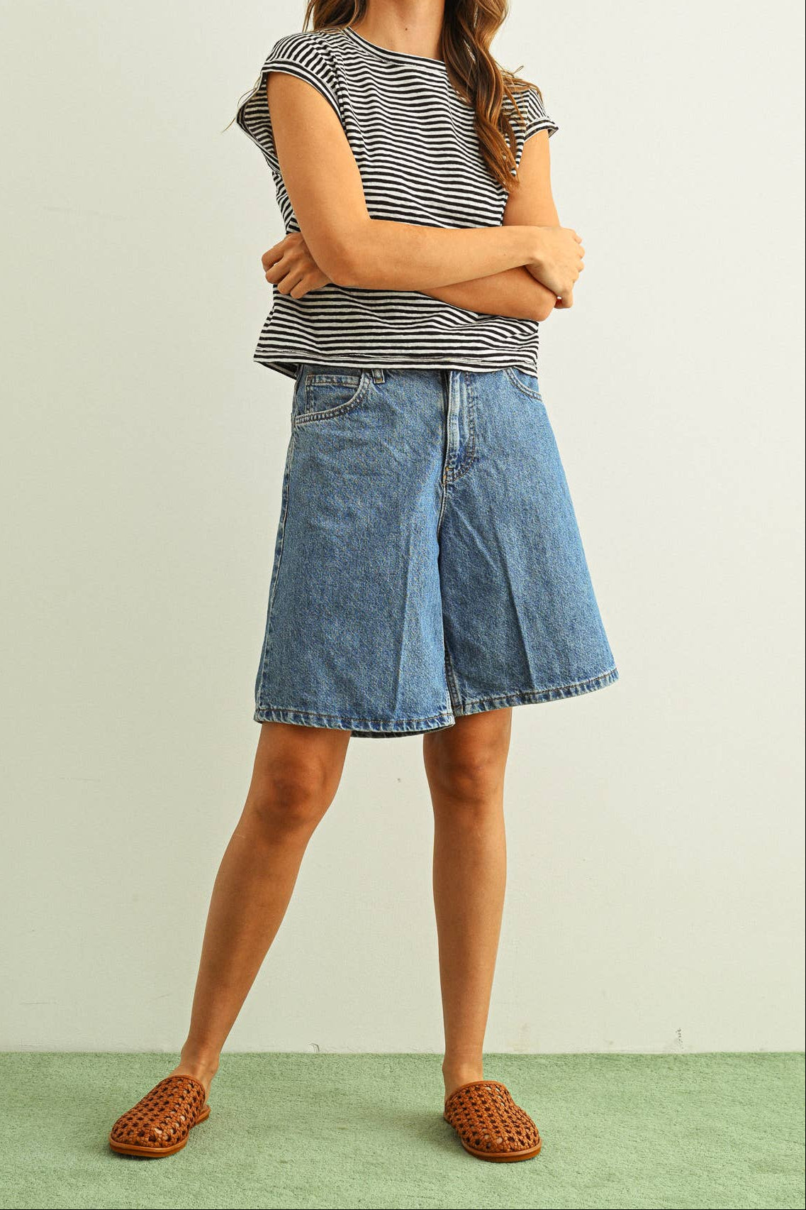 Sammie Striped Slub Top