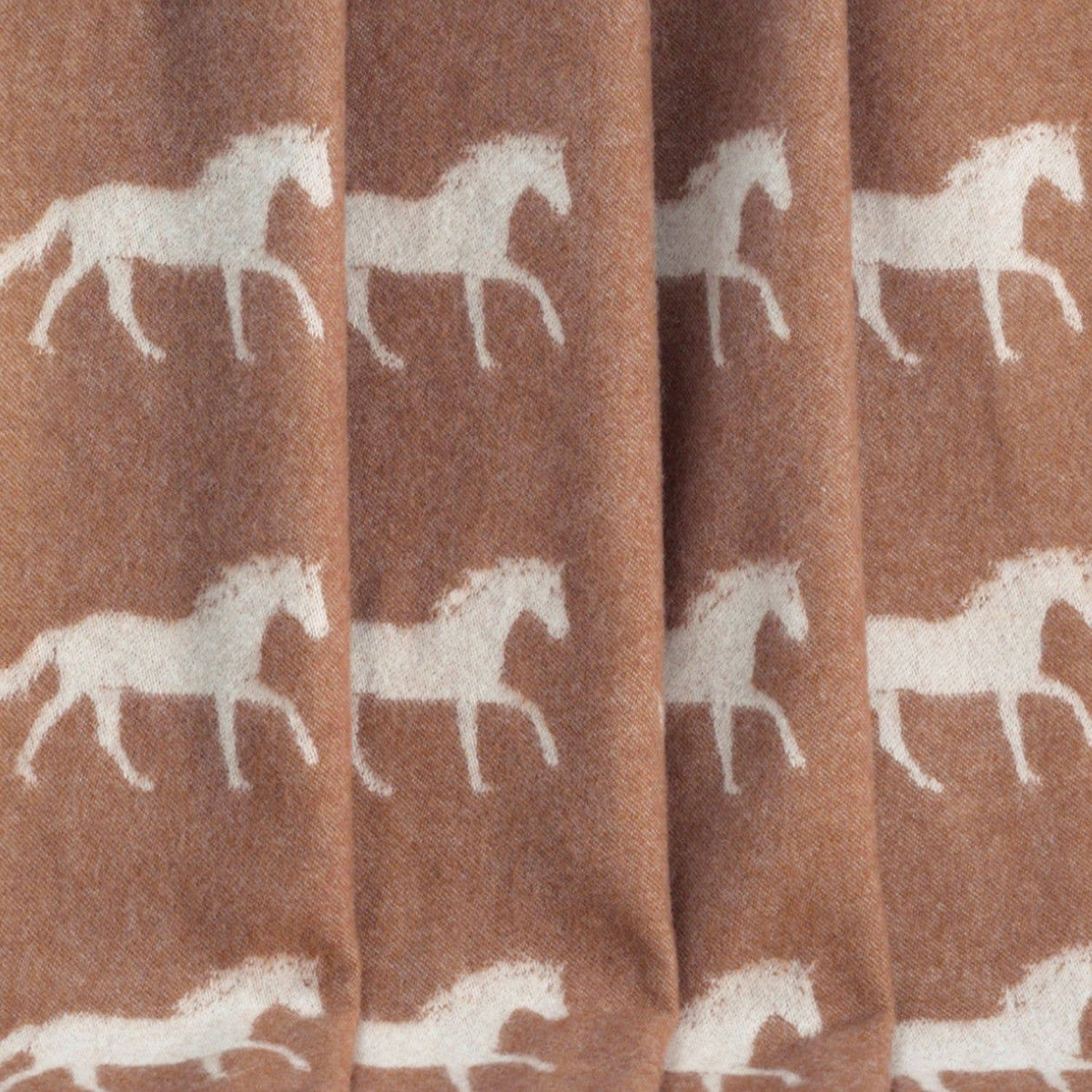 JJ Textiles Chestnut Horse Wool Throw