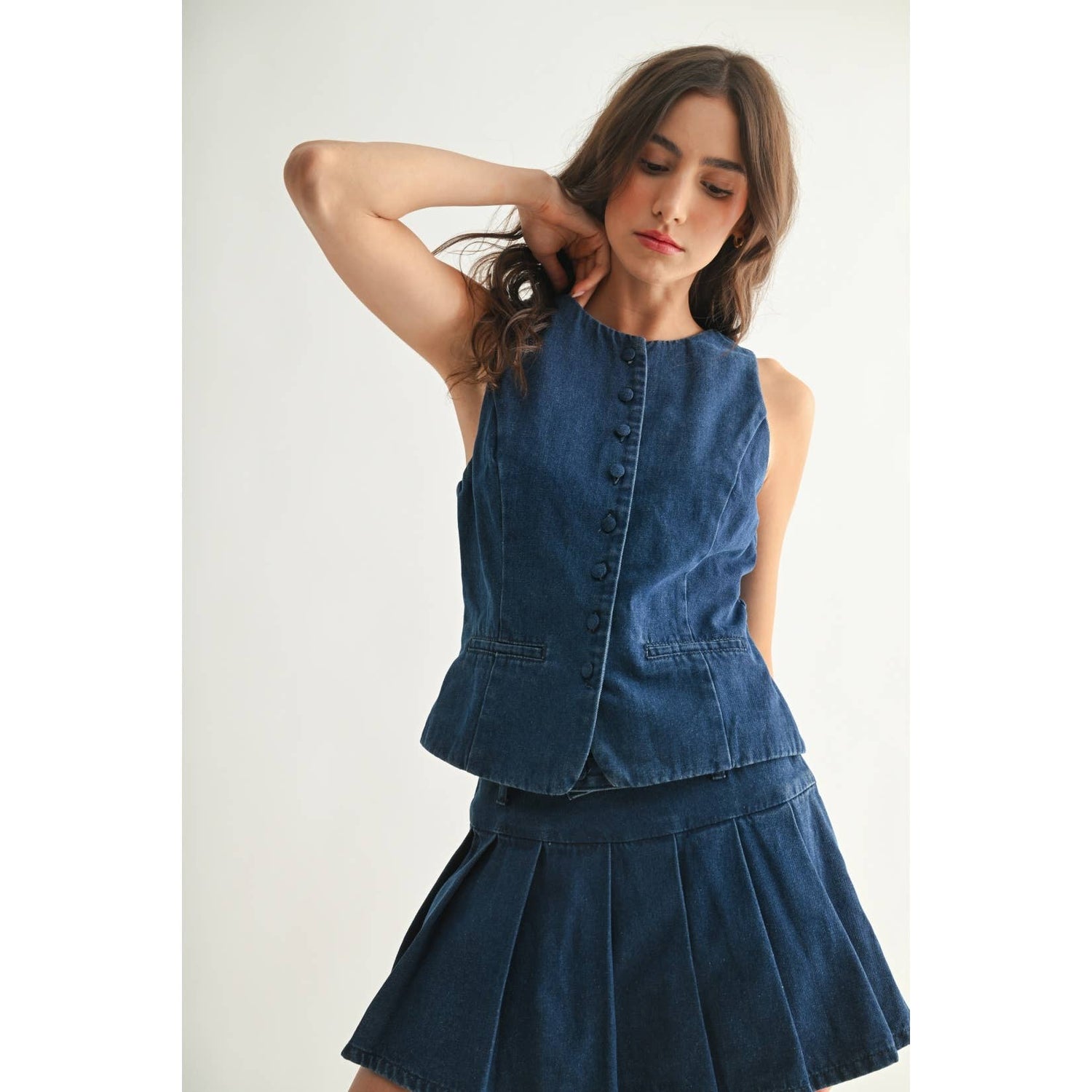Cami Tailored Denim Vest