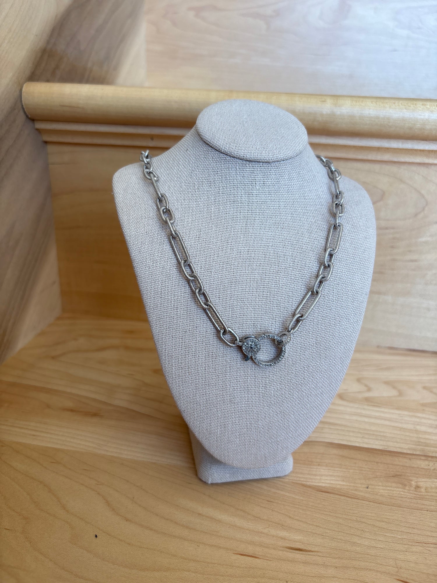 Makhala Etched  Bright Silver Diamond Closure