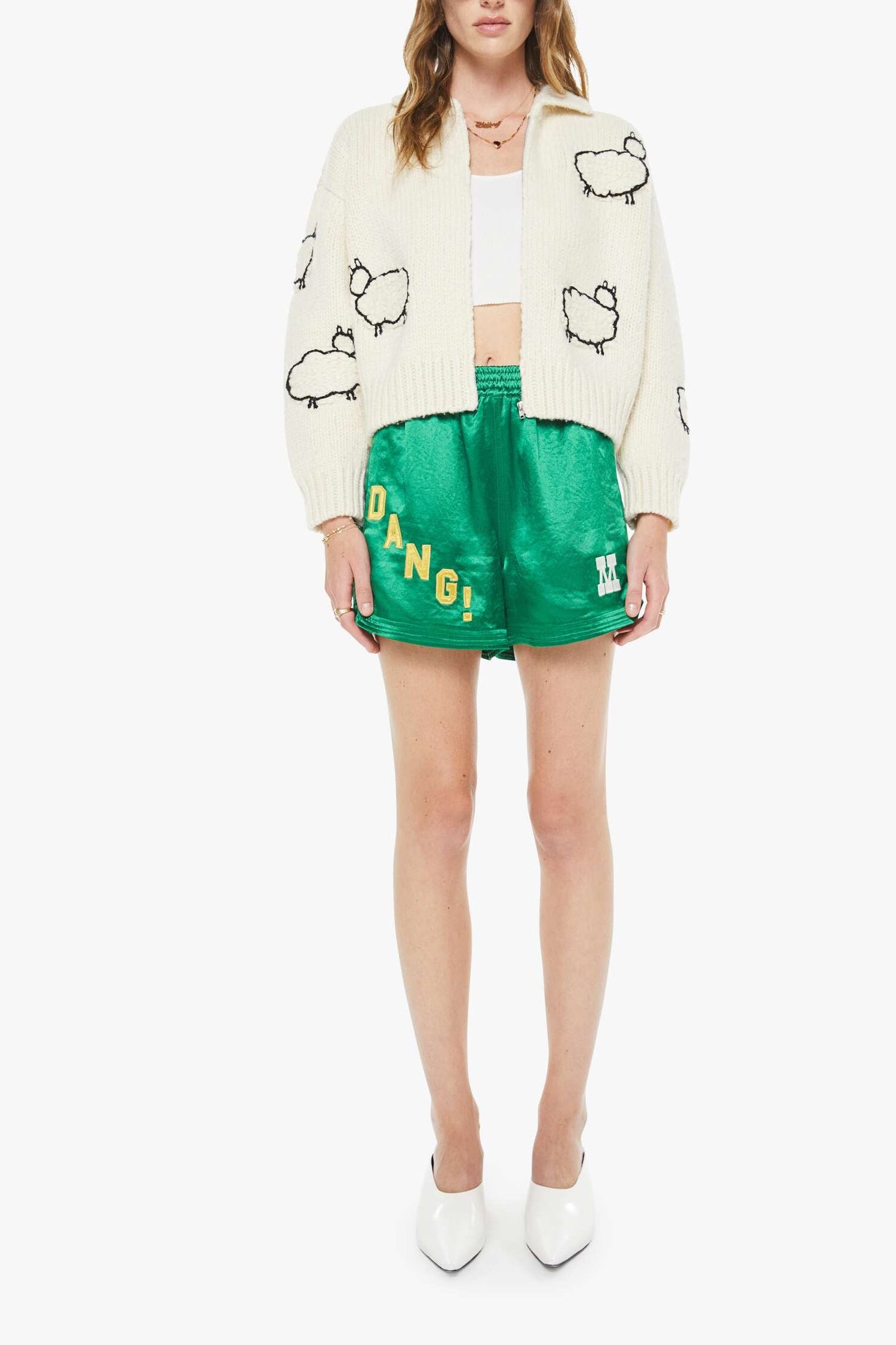 Mother The Crop Raquette Cardigan