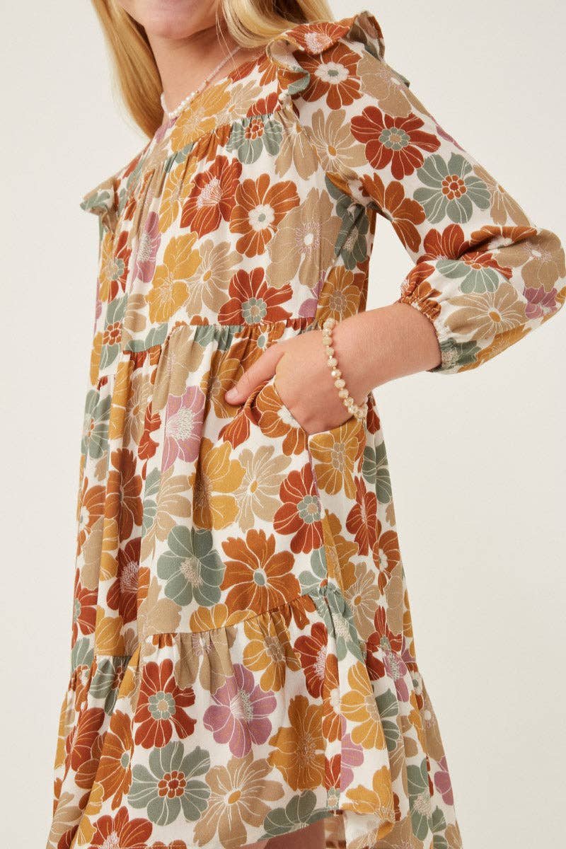 Girls Mixed Floral Dress