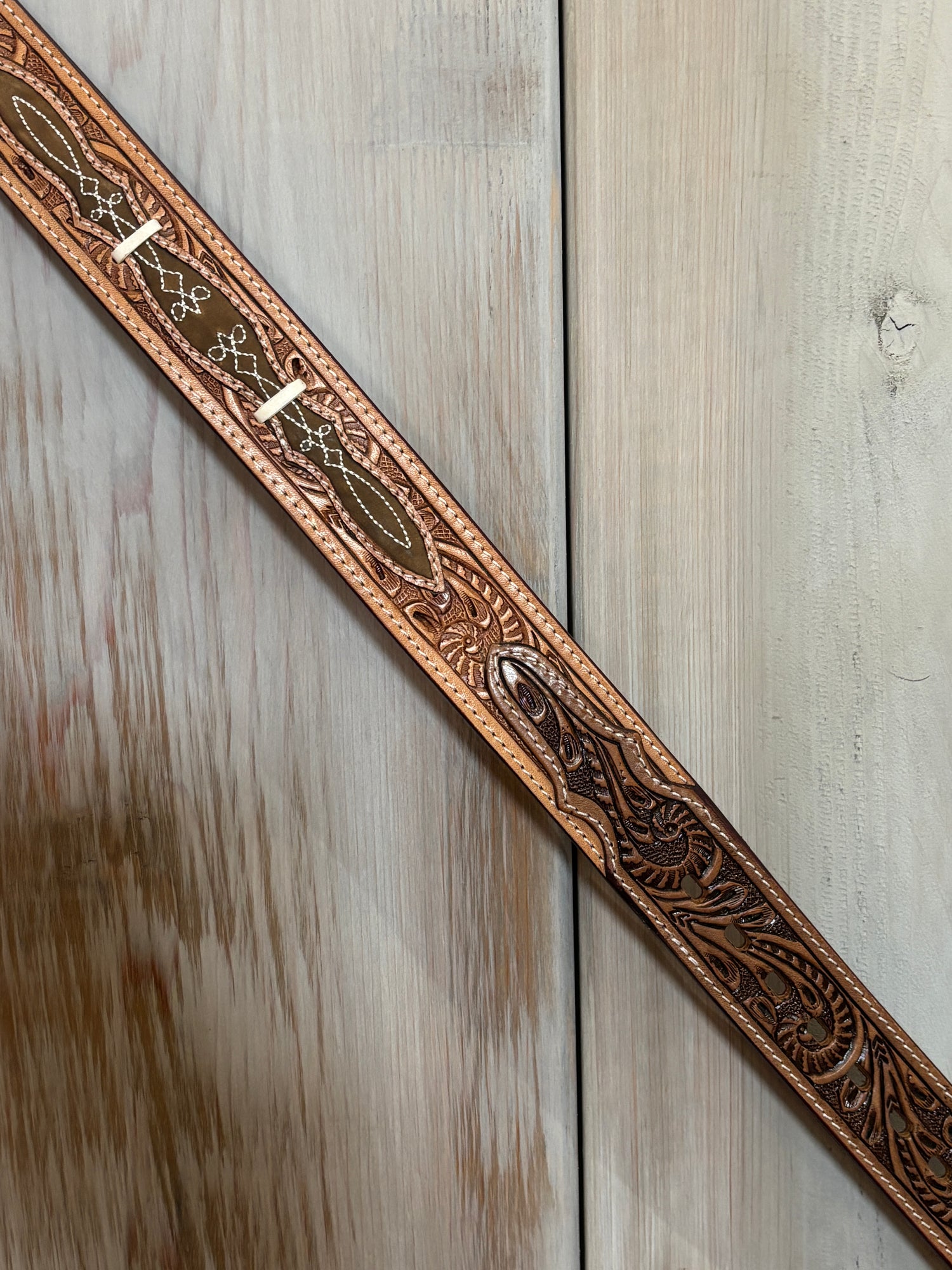 Stetson Floral Tooled Western Belt