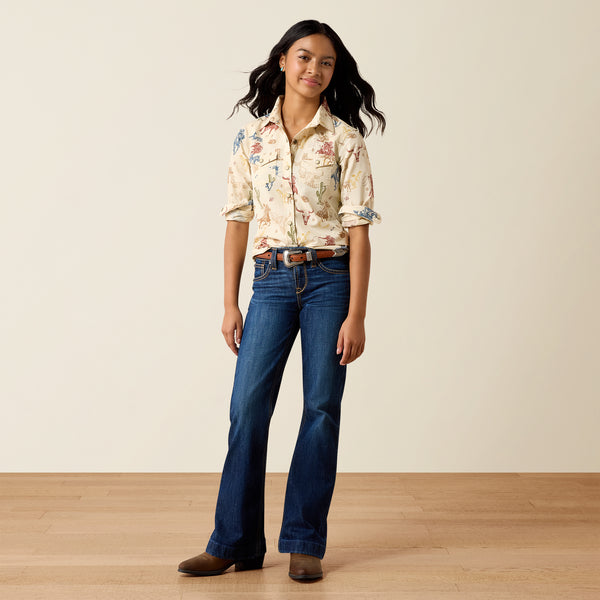 Ariat Girls Ranch Tale Western Snap Shirt