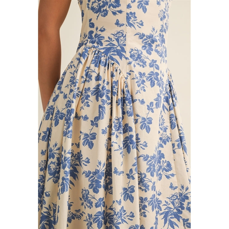 Gina Garden Square Neck Midi Dress