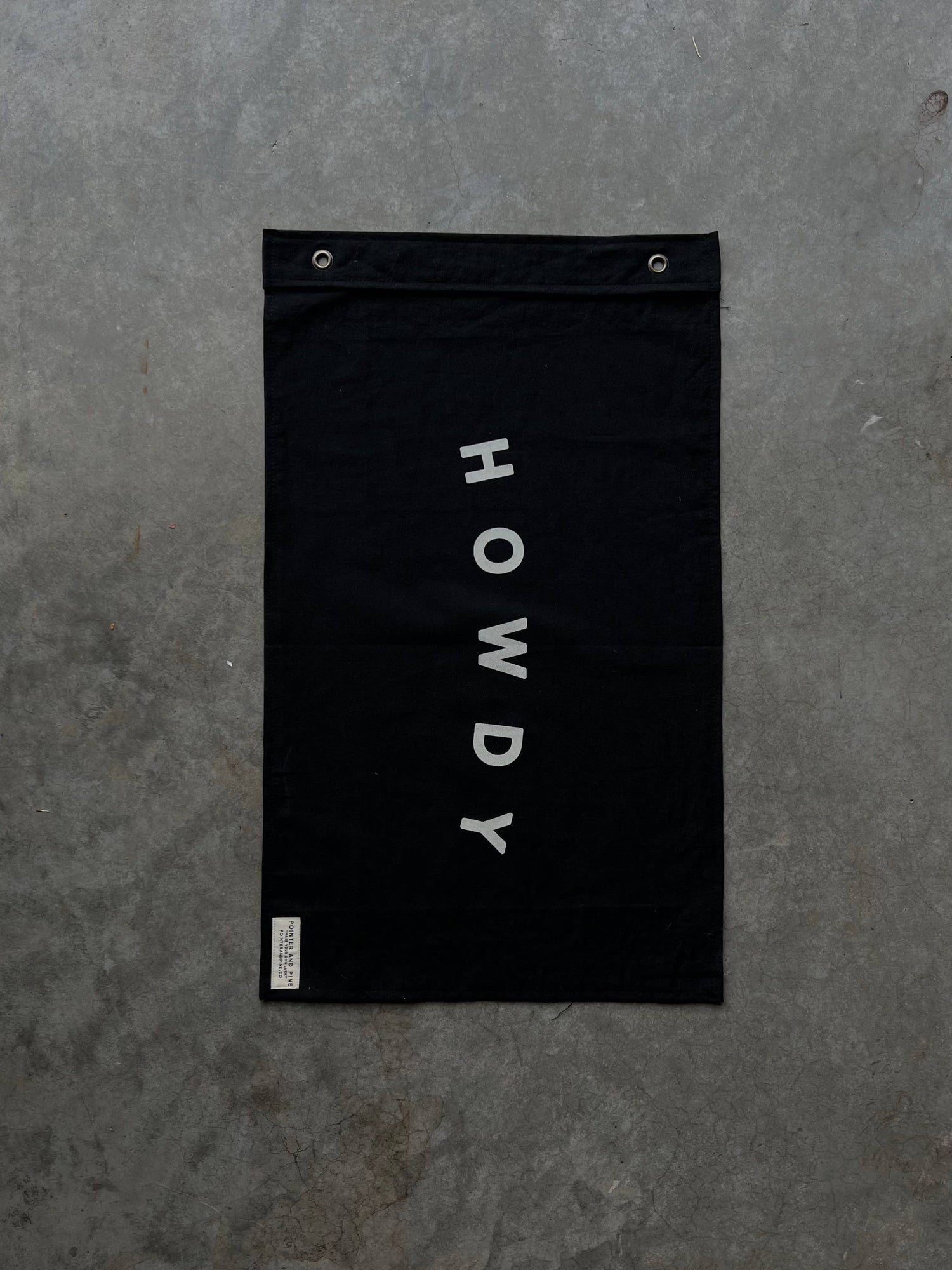 Howdy Flag Black