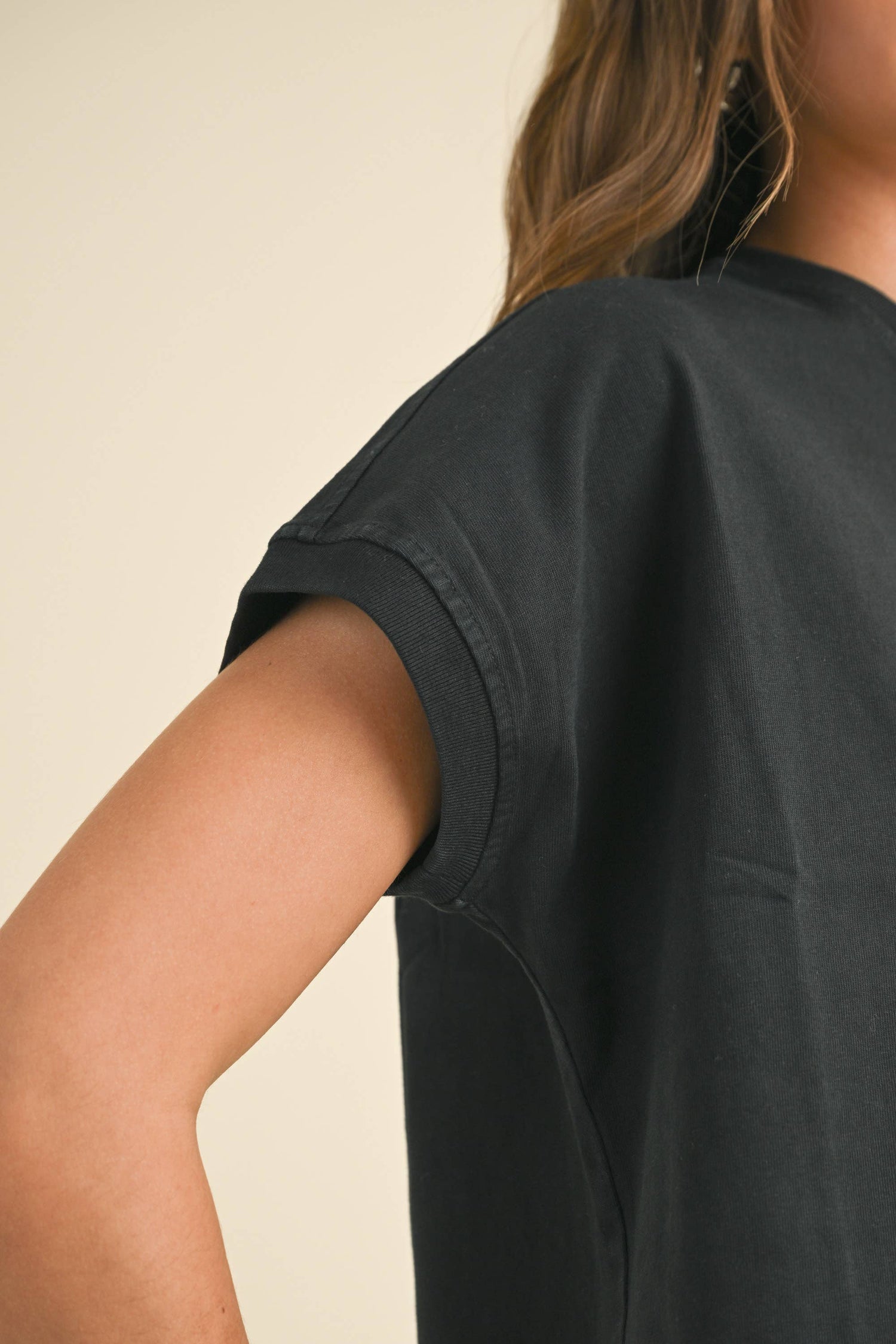 Washed Short Sleeve Top