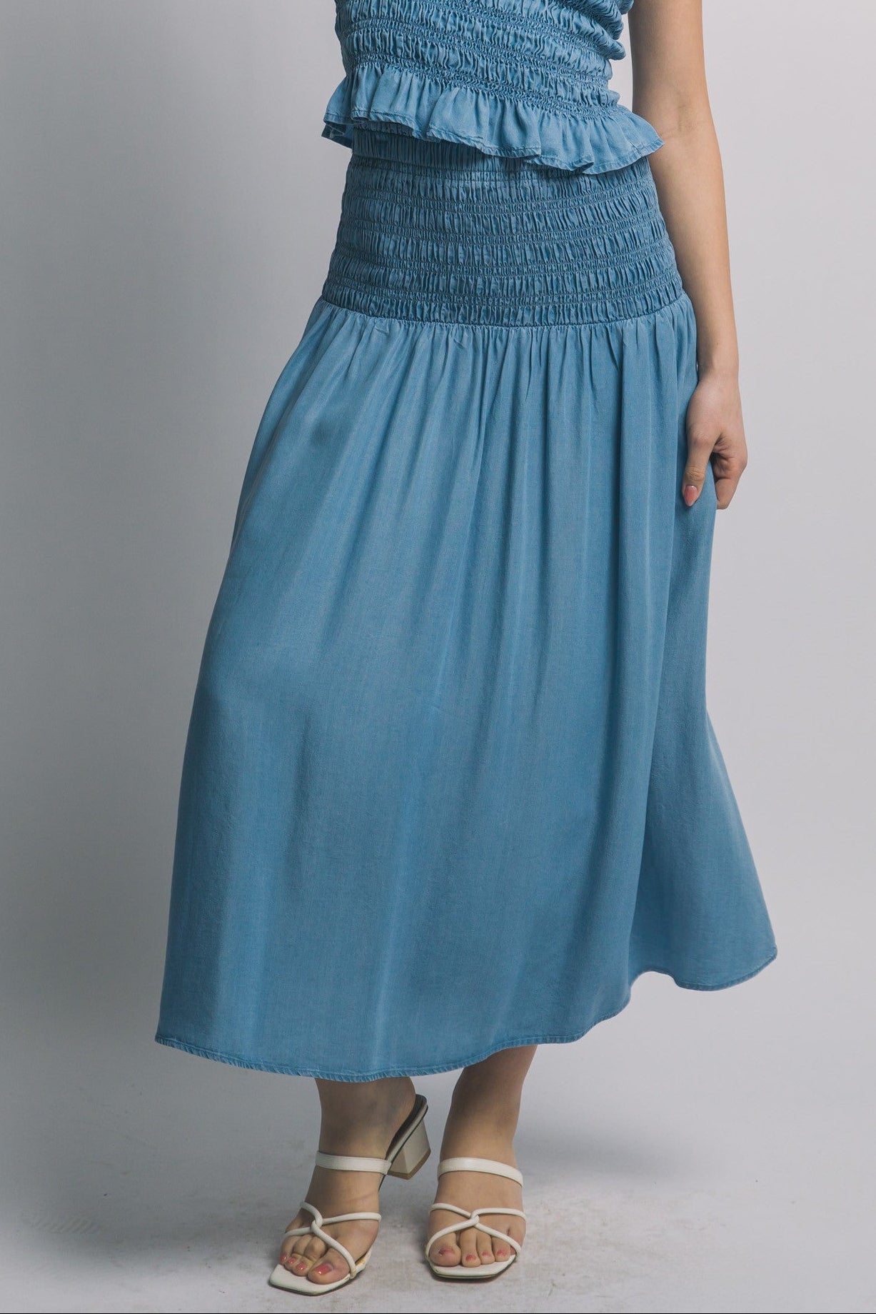 Amy Smocked Maxi Skirt