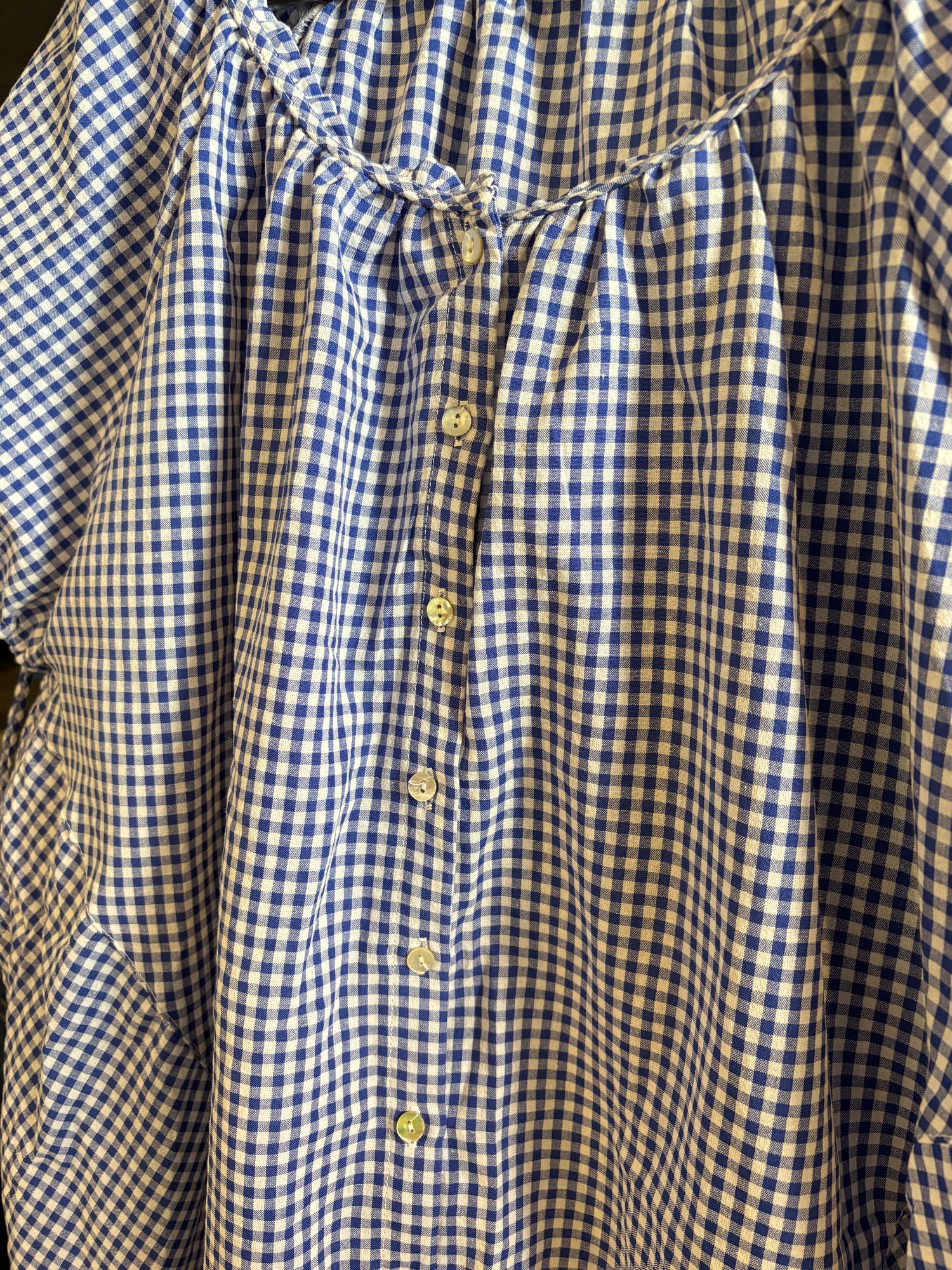 Penelope Gingham Button up Mini Dress