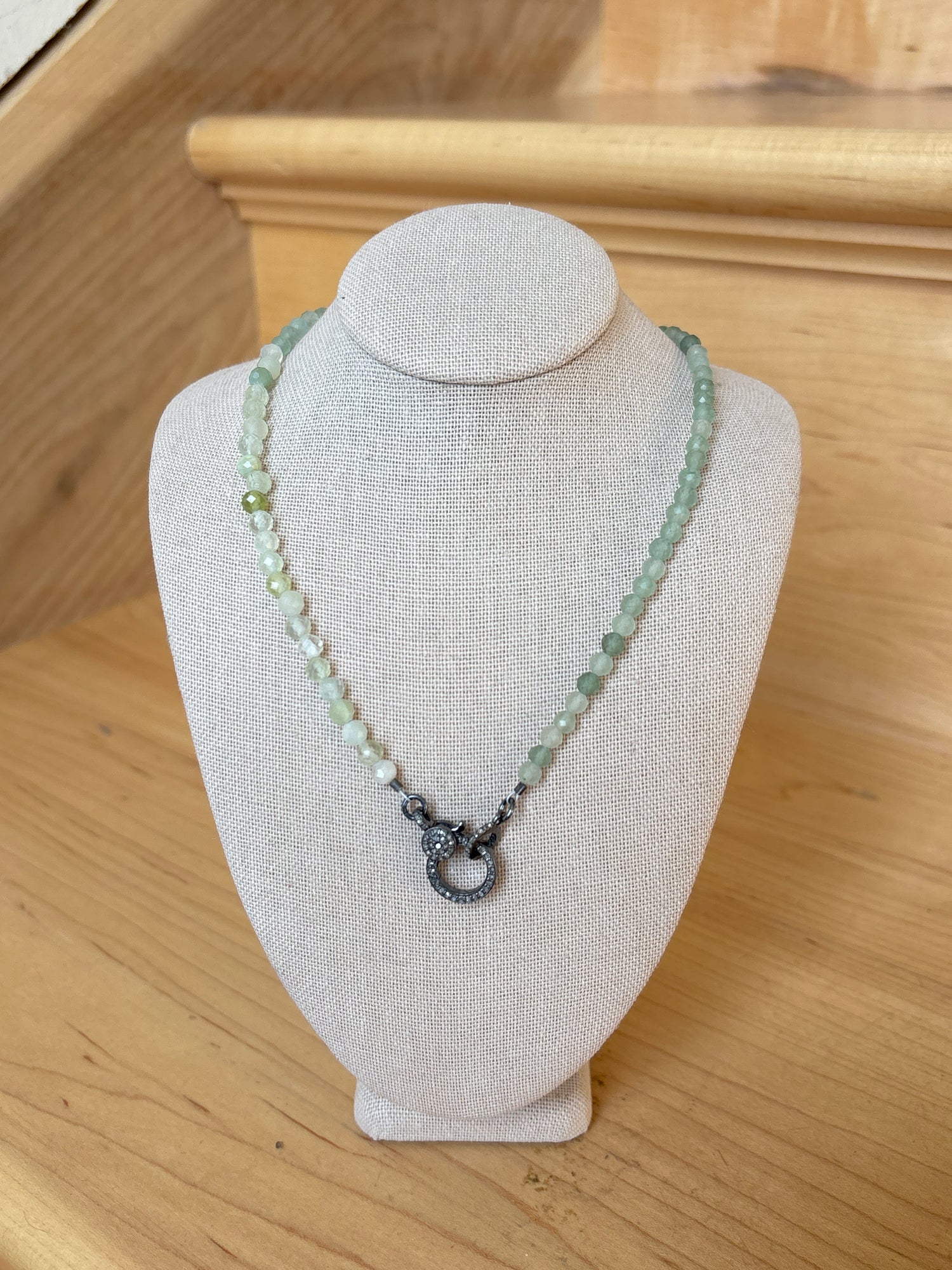 Makhala Green Adventurine Diamond Closure