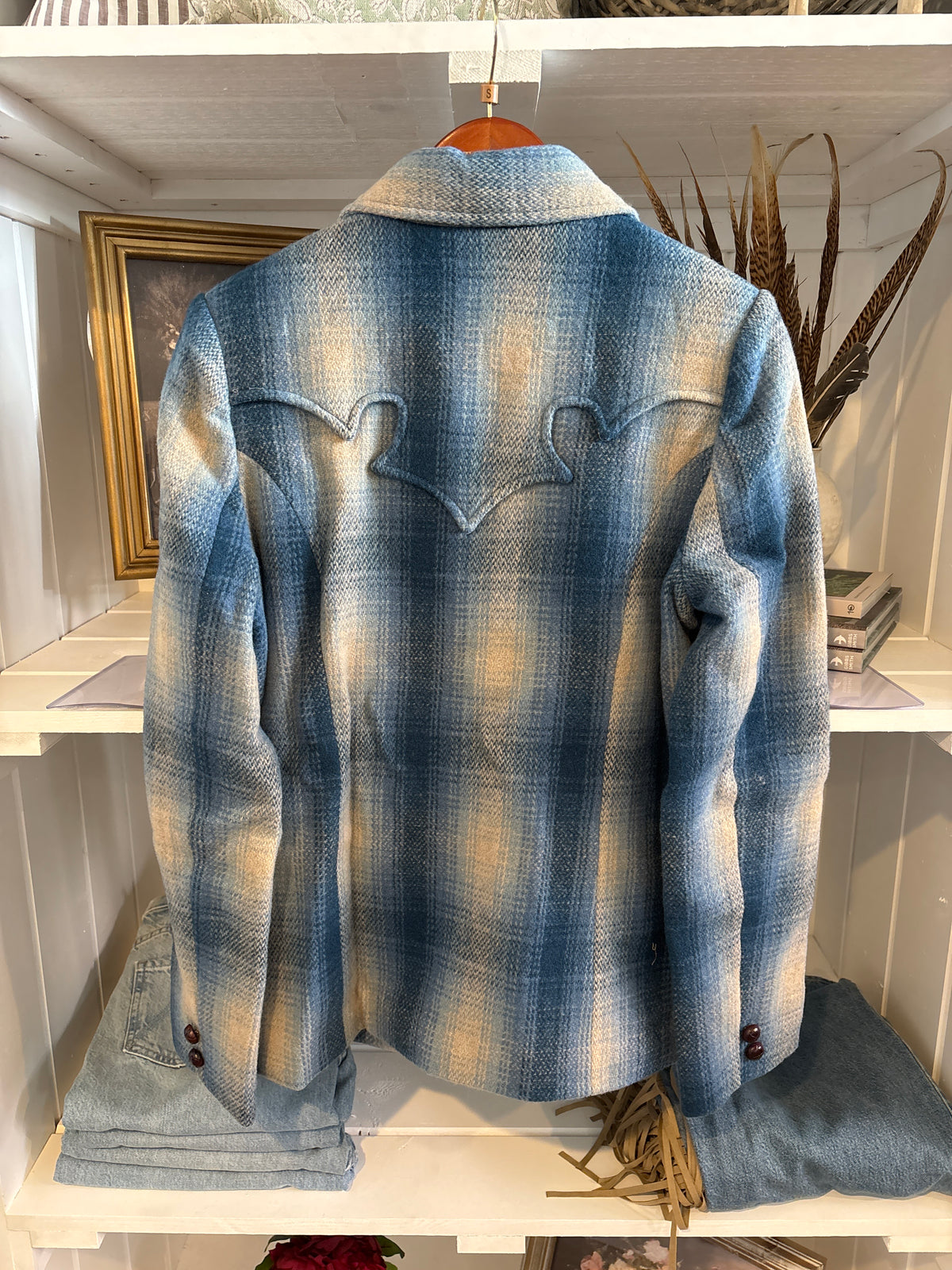 Stetson Womens Wool Plaid Blazer