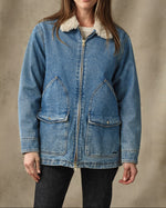 Filson Womens Insulated Denim Outfitter Coat Vintage Indigo vintage indigo garment washed cotton denim insulated coat womens western boutique Utah SKU F1520485290