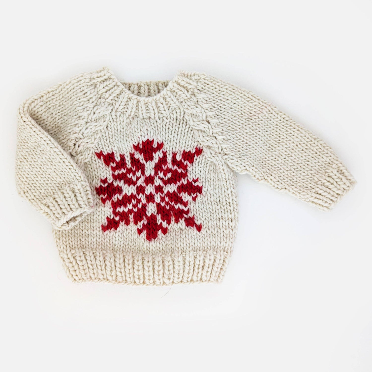 Snowflake Natural Baby Girl Sweater