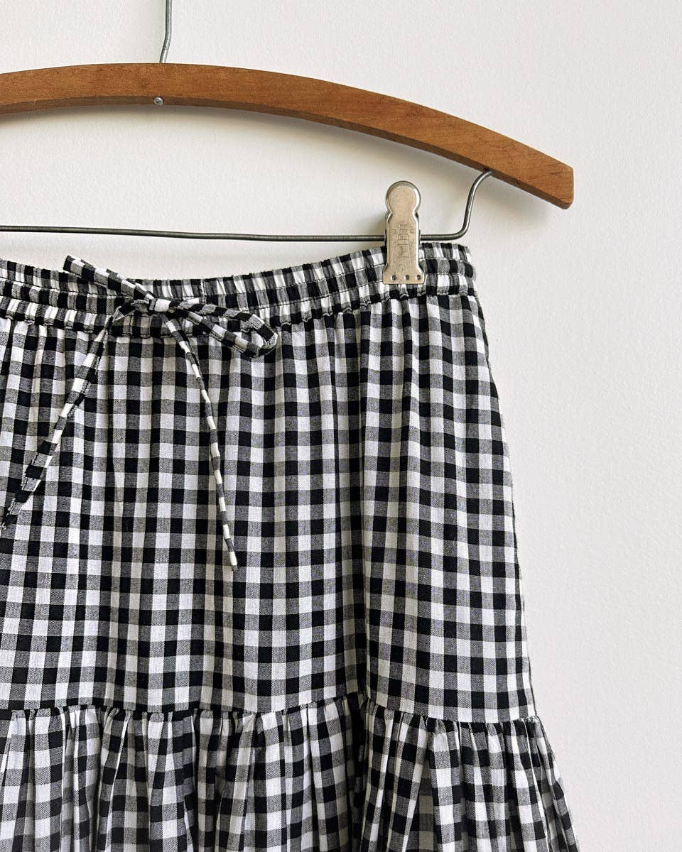 The Gardenne Gingham Midi Skirt