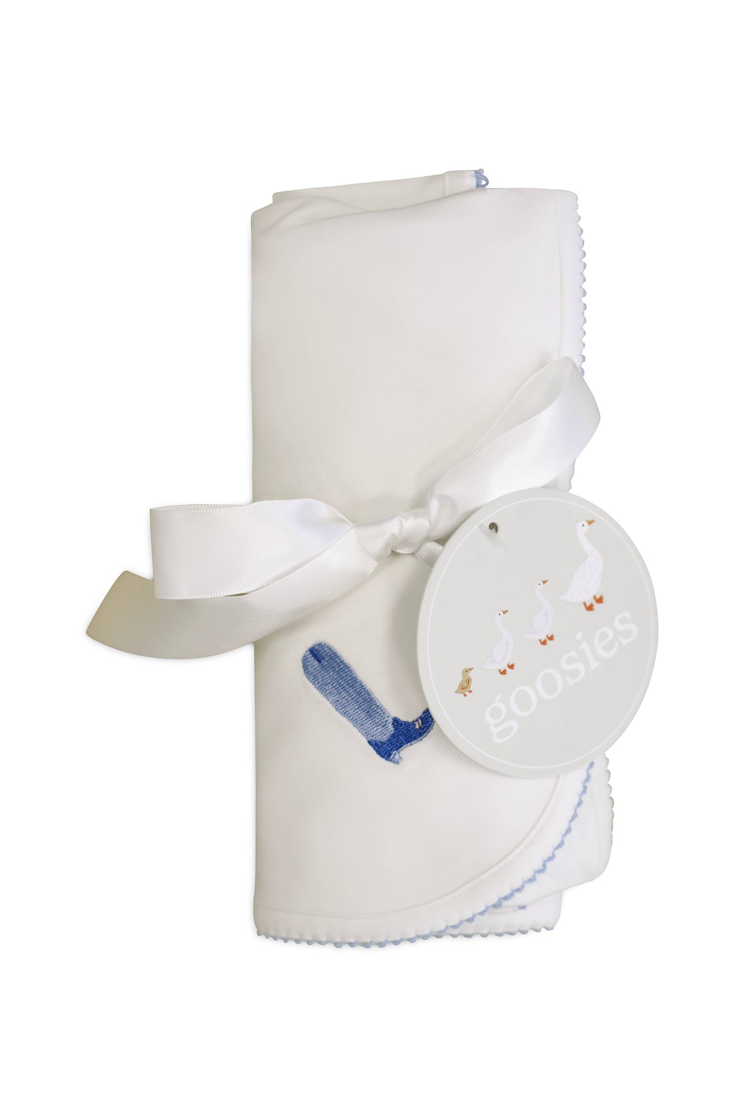 Pip Embroidered Blanket Blue Boot