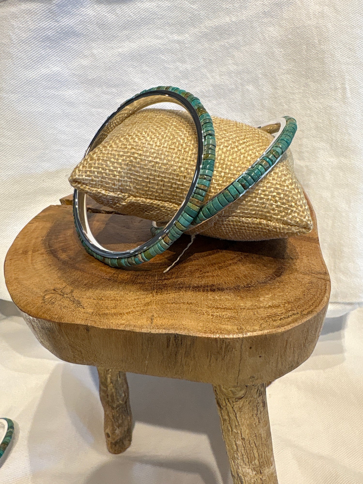 Paige Wallace Turquoise Heishi Bangle