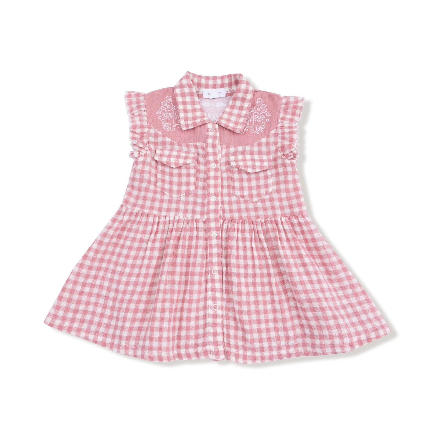 Western Pearl Snap Girls Dress