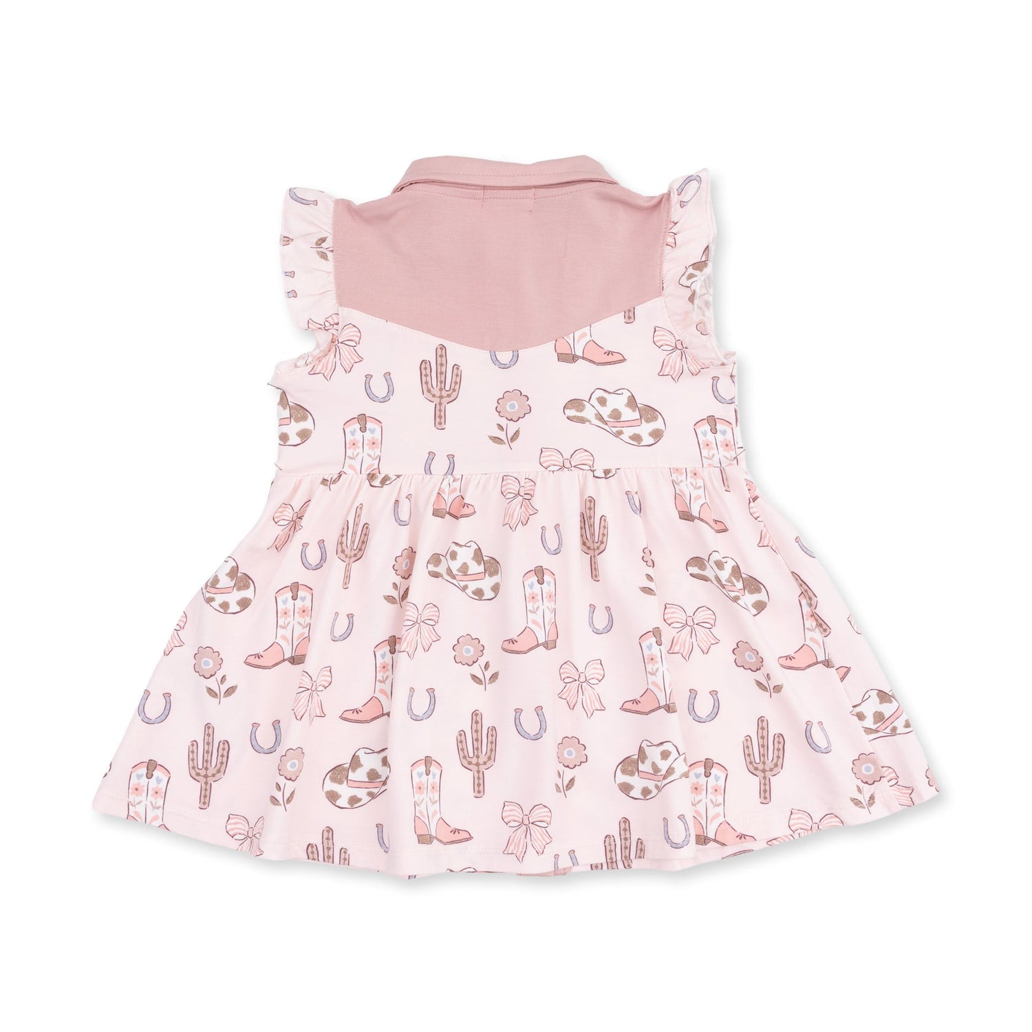 Cowgirl Boots and Bows Western Pearl Snap Dress & Bloomer